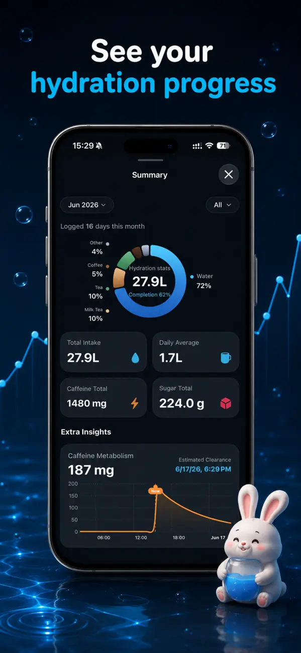 WaterCue advanced analytics and graphs