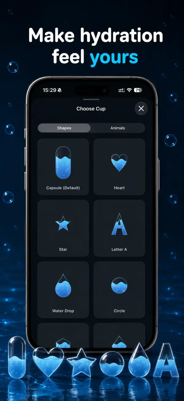 WaterCue calendar tracking